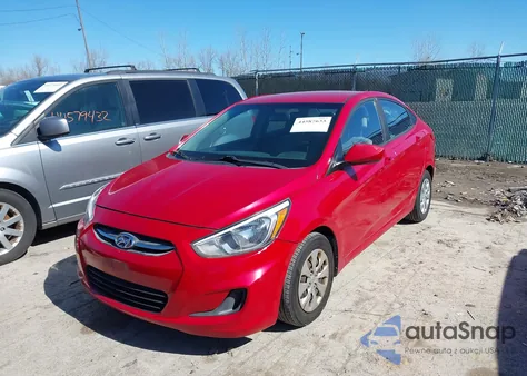 2016 Hyundai Accent Se z USA, uszkodzony, nr VIN KMHCT4AE6GU122575